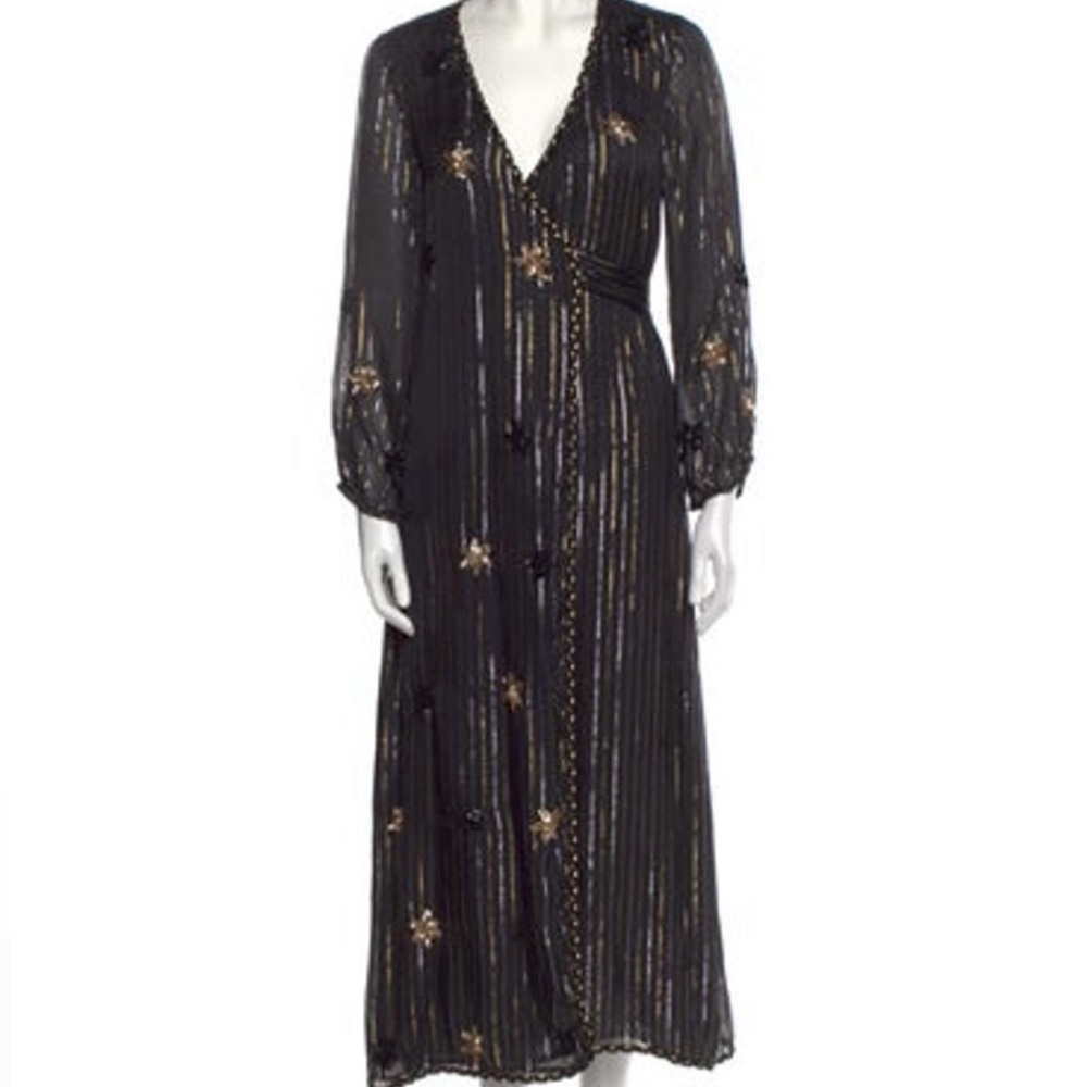 Elegant Black and Gold Women's Dress